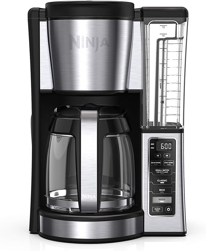 NINJA -12 Cup Programmable Coffee Brewer, Black/Stainless Steel